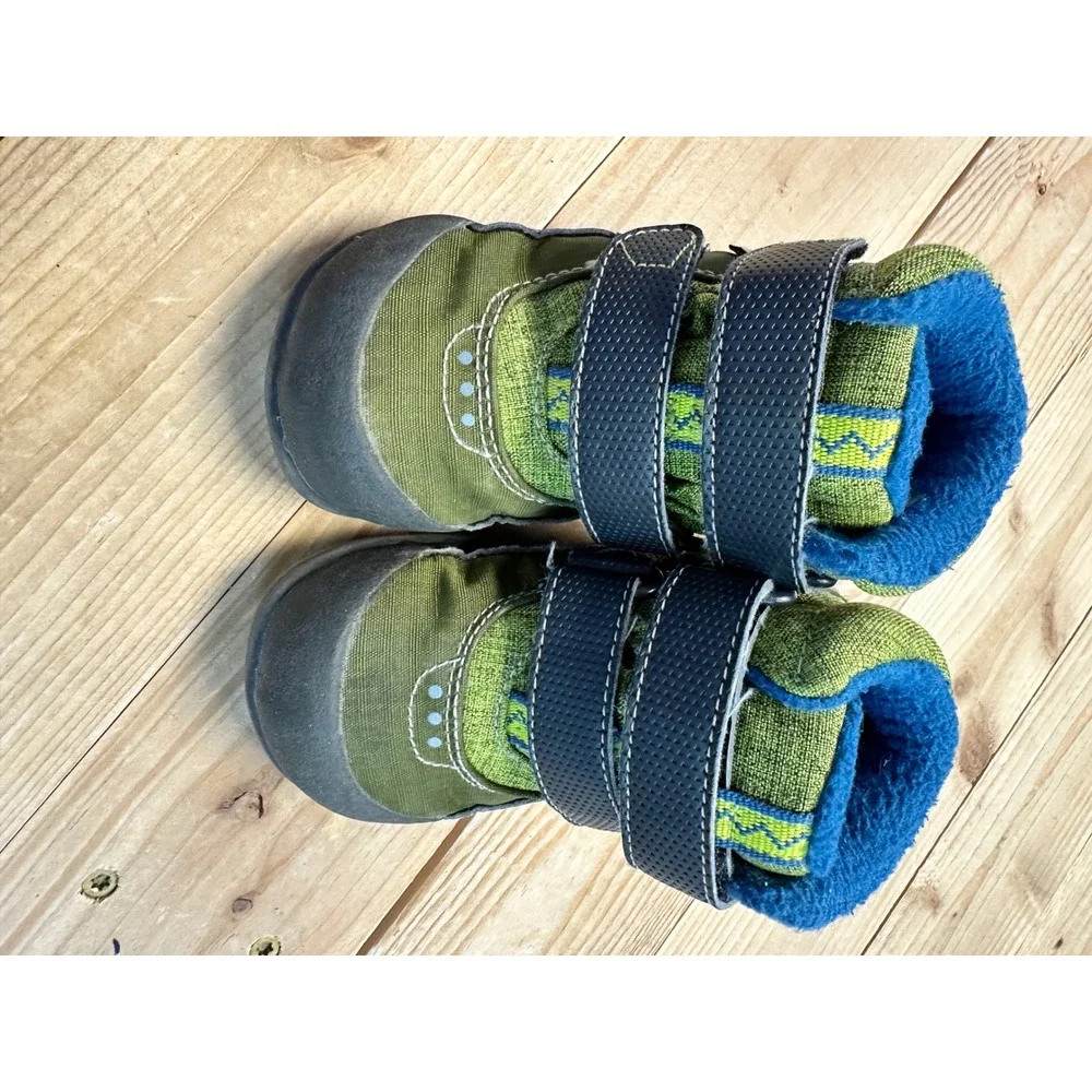 See Kai Run Waterproof Insulated‎ Green Blue Toddler Winter Boots Size 6